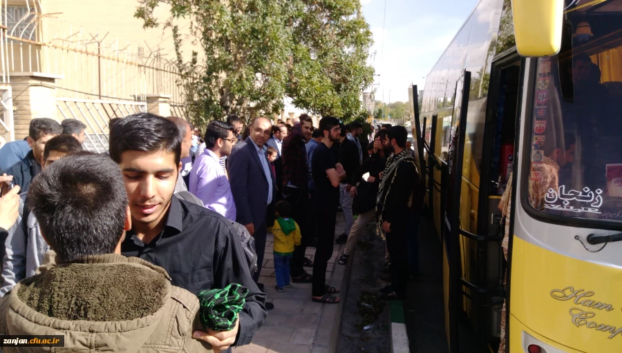 بدرقه دانشجو معلمان شرکت کننده در پیاده روی اربعین 97- پردیس شهید بهشتی زنجان