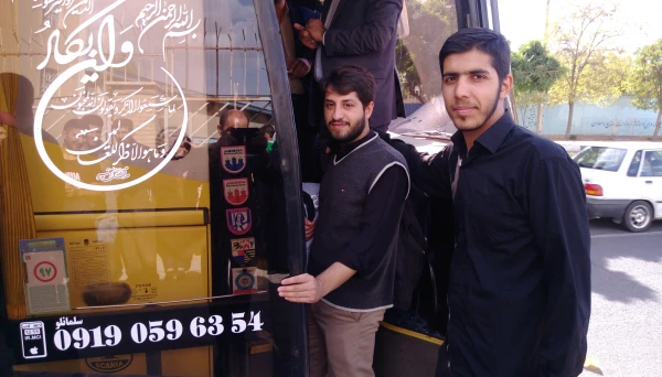 بدرقه دانشجو معلمان شرکت کننده در پیاده روی اربعین 97- پردیس شهید بهشتی زنجان