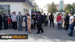 بدرقه دانشجو معلمان شرکت کننده در راهپیمایی اربعین از پردیس شهید بهشتی زنجان - 3 آبان 97