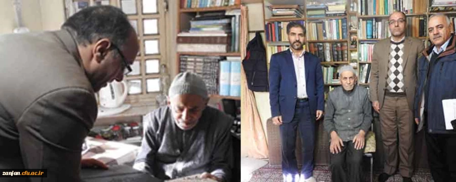 در راستای نکوداشت یکصدمین سال تربیت معلم در زنجان  برگزار شد:

دیدار و تجلیل از خدمات استاد علی هشترودی بنیانگذار دانشسرای مقدماتی و دانش سرای راهنمایی استان زنجان  2