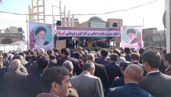 شرکت دانشجویان، اساتید و کارکنان پردیس شهید بهشتی دانشگاه فرهنگیان استان زنجان در راهپیمایی 13 آبان