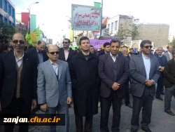 شرکت دانشجویان، اساتید و کارکنان پردیس شهید بهشتی دانشگاه فرهنگیان استان زنجان در راهپیمایی 13 آبان
