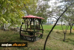نصب آلاچیق در فضای سبز پردیس شهید بهشتی زنجان