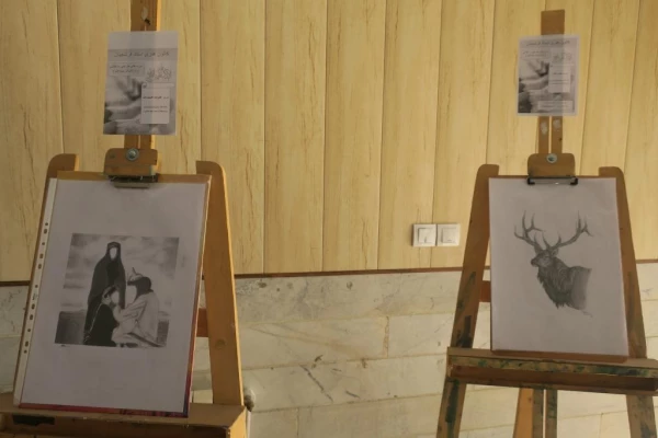 آثار طراحی سیاه قلم دانشجویان پردیس شهید بهشتی