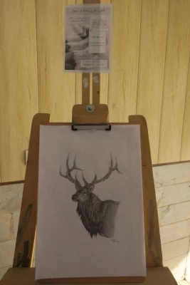 آثار طراحی سیاه قلم دانشجویان پردیس شهید بهشتی