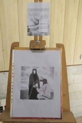 آثار طراحی سیاه قلم دانشجویان پردیس شهید بهشتی