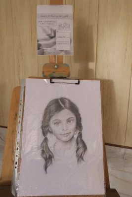 آثار طراحی سیاه قلم دانشجویان پردیس شهید بهشتی