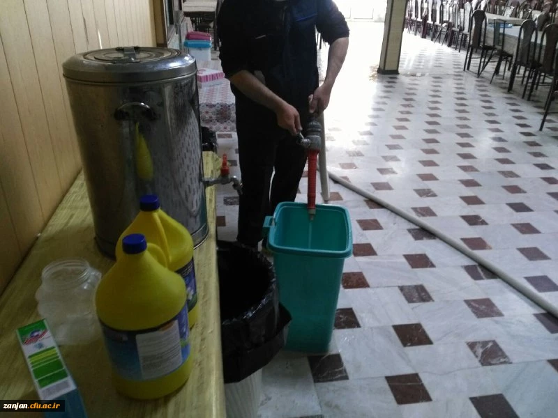 فرایند ایزالسیون و گند زدایی تمامی فضاهای  پردیس الزهرا(س) 2