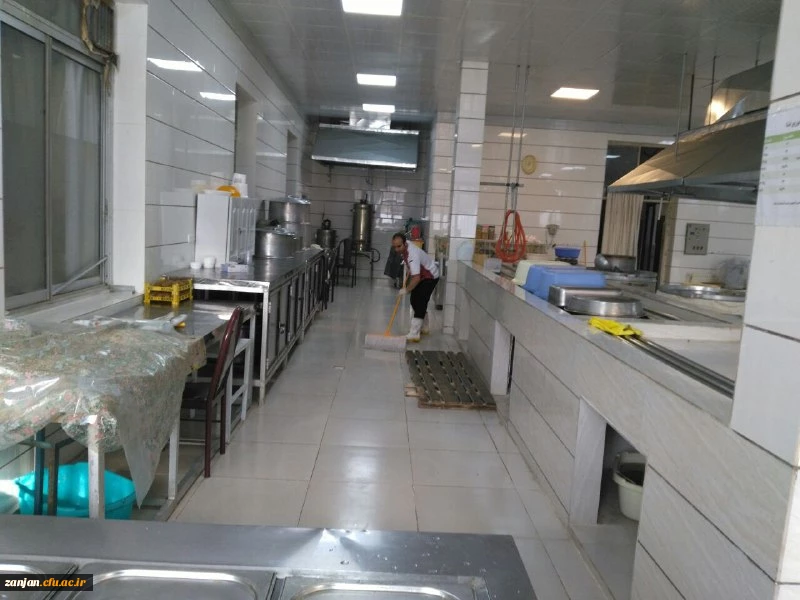 فرایند ایزالسیون و گند زدایی تمامی فضاهای  پردیس الزهرا(س) 2