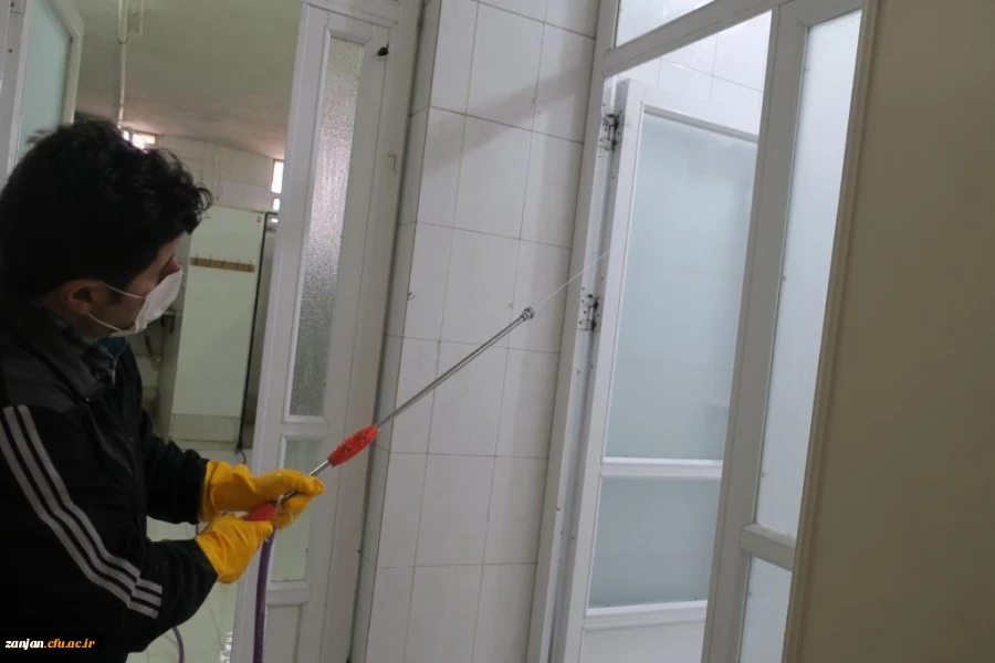 ضدعفونی پردیس شهید بهشتی زنجان