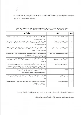 نتایج منتخبین سی امین جشنواره قرآن وعترت اعلام شد 3