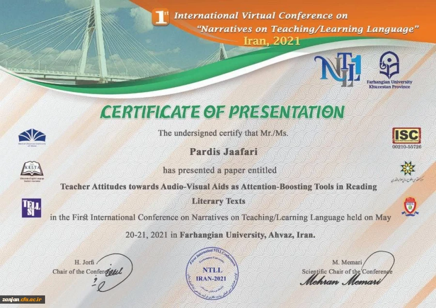 کسب عناوین برتر در حوزه مقاله توسط دانشجومعلمان پردیس الزهرا(س) 6