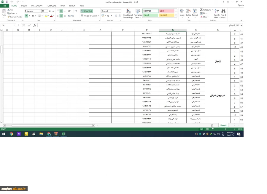 برگزیدگان دوره فرهنگ سلامت