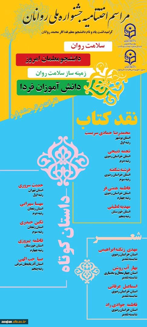 افتخارآفرینی دانشجویان دختر دانشگاه فرهنگیان استان زنجان 2