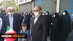 حضور اساتید، کارکنان و دانشجو معلمان  پردیس الزهرا(س) در راهپیمائی روز قدس 2