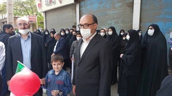 حضور اساتید، کارکنان و دانشجو معلمان  پردیس الزهرا(س) در راهپیمائی روز قدس 2