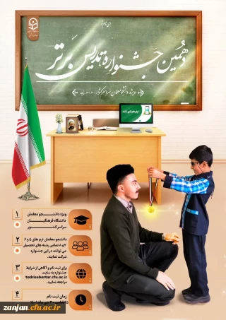 دانشگاه فرهنگیان برگزار می کند:

دهمین جشنواره تدریس برتر