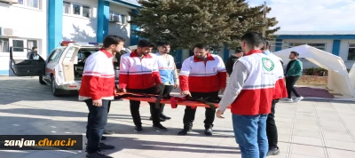برگزاری مانور زلزله با همکاری هلال احمر زنجان