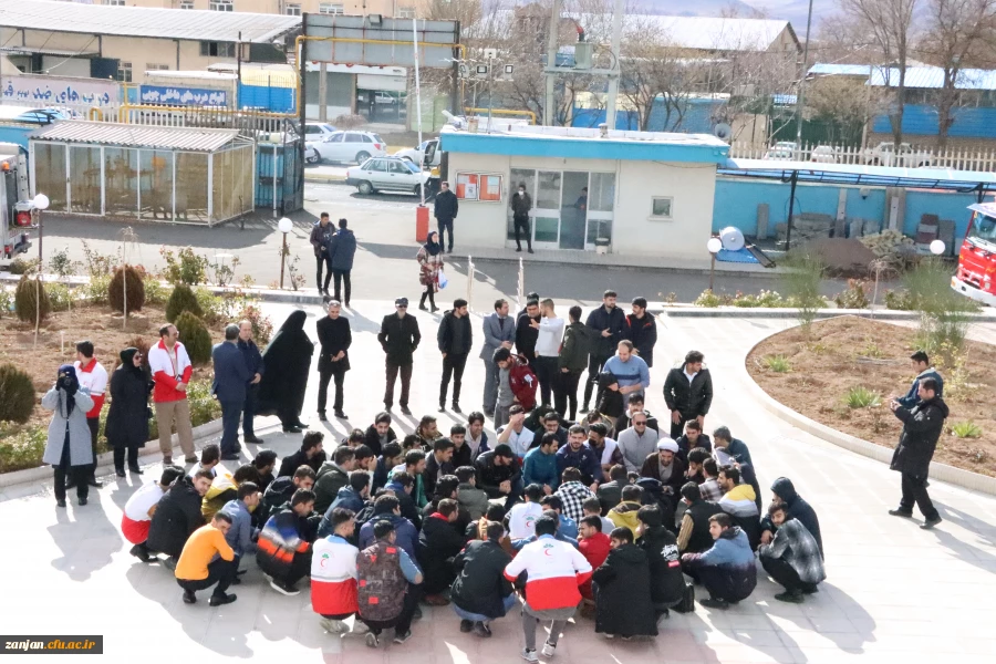 برگزاری مانور زلزله با همکاری هلال احمر زنجان 3