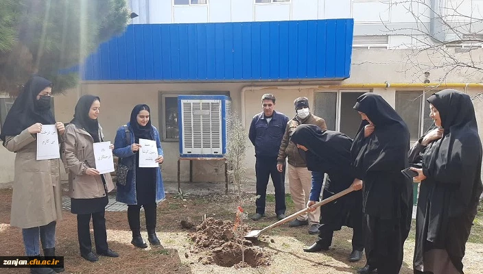 کاشت نهال در دانشگاه فرهنگیان استان زنجان به مناسبت گرامیداشت روز درختکاری 2