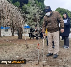 کاشت نهال در دانشگاه فرهنگیان استان زنجان به مناسبت گرامیداشت روز درختکاری 3