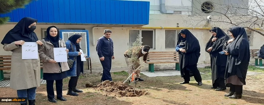 کاشت نهال در پردیس الزهرا(س) به مناسبت گرامیداشت روز درختکاری 2