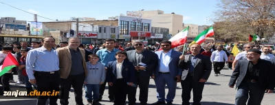 حضور دانشجویان و کارمندان پردیس شهید بهشتی در راهپیمایی روز قدس