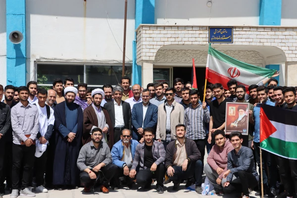  تجمع دانشجویان در حمایت از عملیات وعده صادق 3