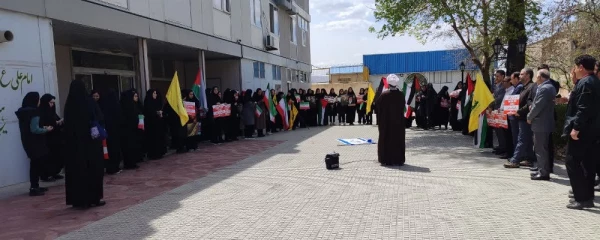 تجمع دانشجویان، اساتید و کارمندان پردیس های دانشگاه فرهنگیان استان در حمایت از عملیات «وعده صادق»  2