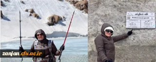 صعود بانوی ورزشکار پردیس الزهرا(س)به بام ایران و سبلان زیبا