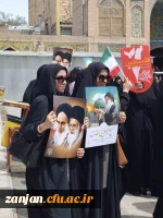 حضور دانشجومعلمان و کارکنان پردیس الزهرا(س) در تجمع علیه جنایات رژیم صهیونستی 2