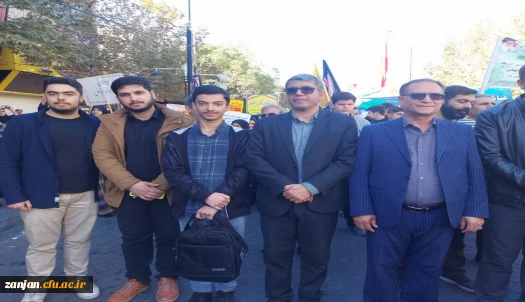 حضور اساتید،کارکنان و دانشجو معلمان در راهپیمایی ۱۳ آبان
